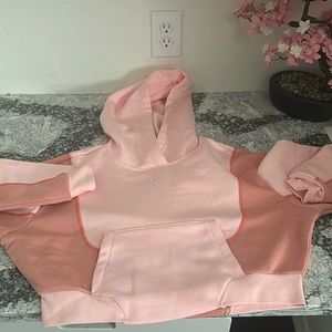 Pink cropped activewear hoodie